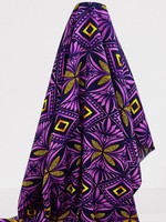 Purple, Pink & Gold Diamond Pacific Island Cotton Dobby