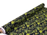 Fern Fronds on Navy Kiwiana Cotton