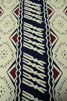 Navy & Cocoa on Cream Pasifika Dobby