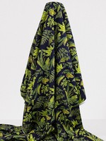 Fern Fronds on Navy Kiwiana Cotton