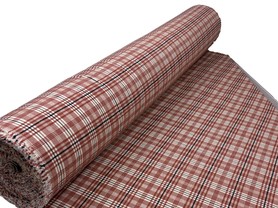Beige Pink, Cream & Navy Tartan Stretch Ponti de Roma