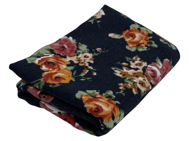 Soft Roses Printed Linen Blend