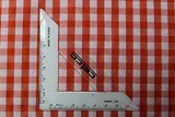 Orange & White Gingham Polyester