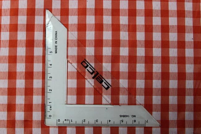 Orange & White Gingham Polyester