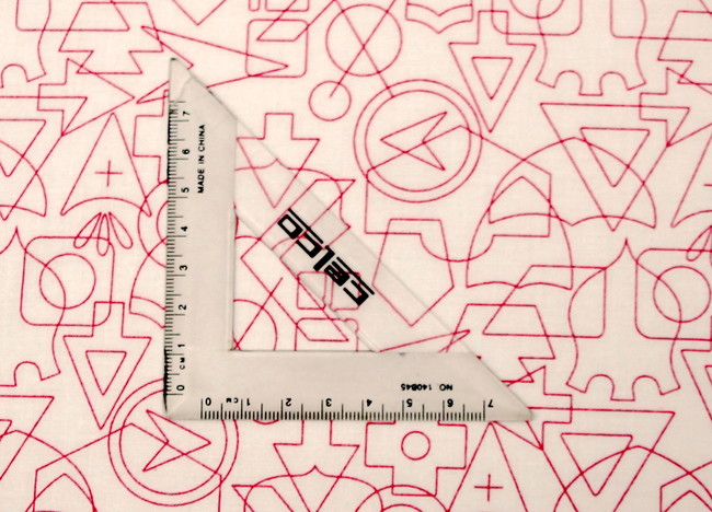 Lolly Pink Shapes on White Printed Cotton