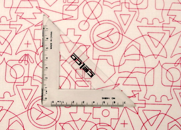 Lolly Pink Shapes on White Printed Cotton