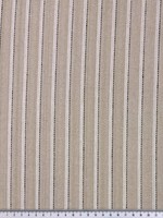  Off White & Black Stitched Stripes on Light Beige Linen Cotton Blend