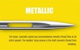 Size 80/2.0mm Twin Metallic Machine Needle