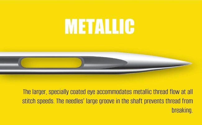Size 80/2.0mm Twin Metallic Machine Needle
