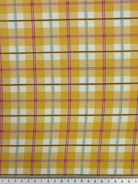 Mustard Tarten Polished Cotton