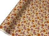 Vintage Floral in Orange & Pink Printed Cotton