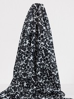 Black & White Floral Printed Cotton Voile