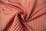 Orange & White Gingham Polyester