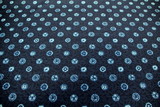 White "Sun-Print" on Navy Premium Cotton