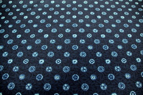 White "Sun-Print" on Navy Premium Cotton