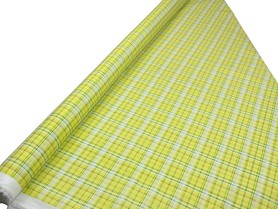 Lemon Tartan Polished Cotton