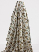 Toadstools on Natural Winceyette