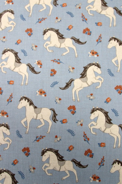 Prancing Ponies Printed Cotton