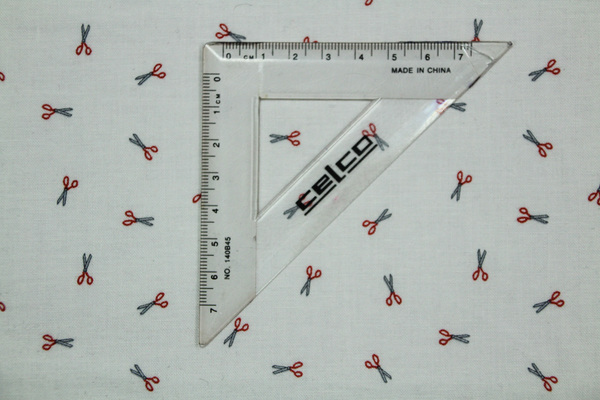 Small Scissors on Ivory Premium Printed Cotton