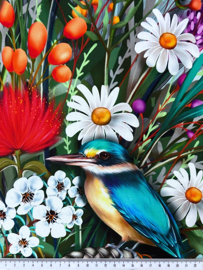 Basket & Blooms Native Birds Panel