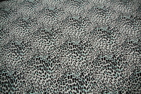  Brown & Aqua Tones - Animal Print Jersey Knit