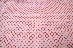 Tiny Trees on Pink Cotton 