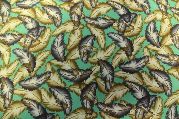 Falling Feathers Printed Rayon