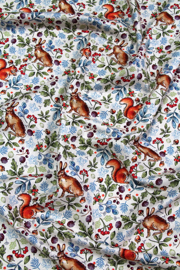 Nature Trail on Cream Premium Cotton