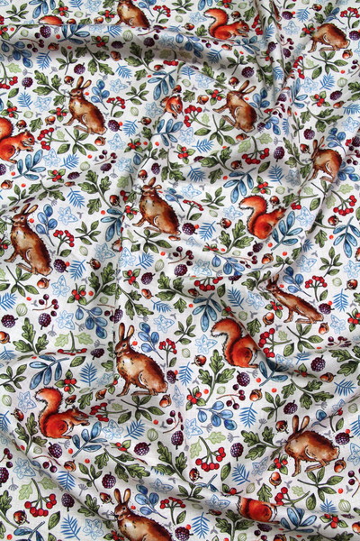 Nature Trail on Cream Premium Cotton