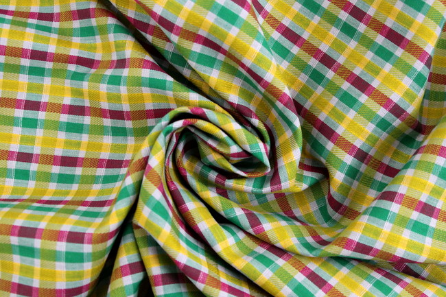 Green Stripes Reversable Cotton Check