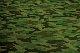 Green Camo Unbrushed Polycotton Knit