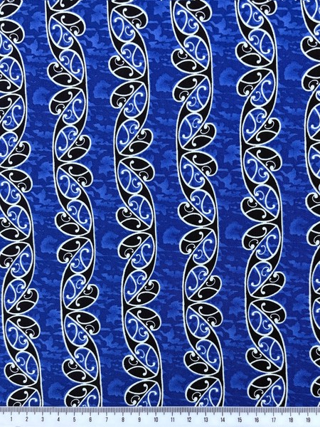 Blue Koru Design Kiwiana Cotton