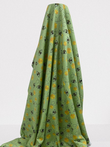 Honey Bees on Sage Winceyette