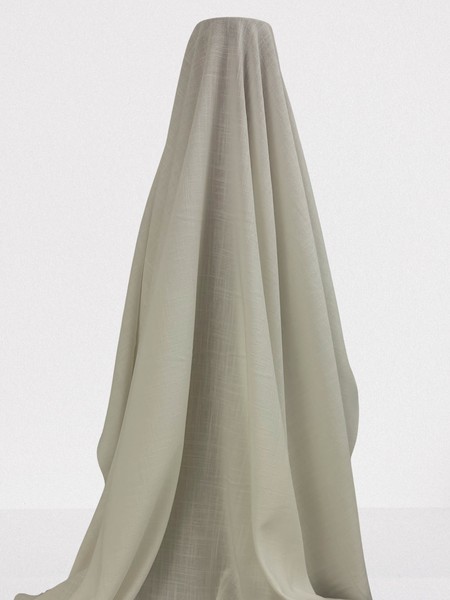 Warm White Textured Linen/Cotton Blend