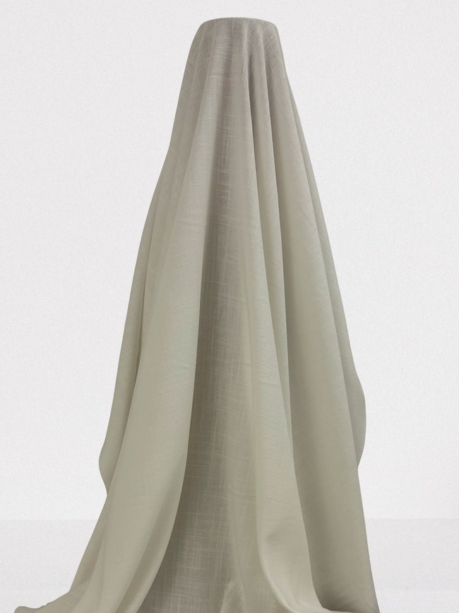 Warm White Textured Linen/Cotton Blend