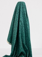Teal Bubbles on Printed Cotton