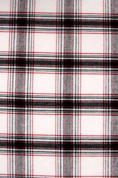 Black, Red & White Checked Linen