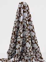 Floral on Brown Rayon
