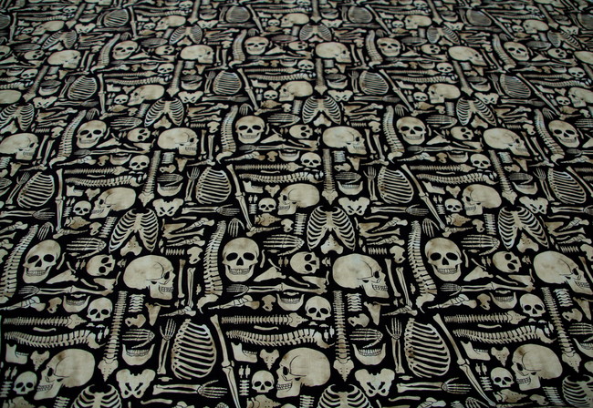 'dem Bones Halloween Printed Cotton New Image