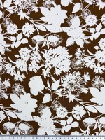 Floral on Brown Rayon