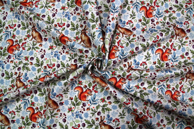 Nature Trail on Cream Premium Cotton