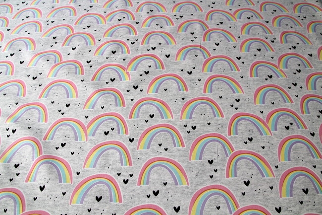 Rainbow Love Printed Cotton