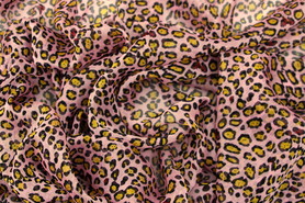Leopard Print on Pink Background Chiffon
