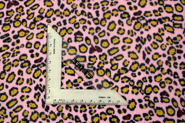  Leopard Print on Pink Background Chiffon