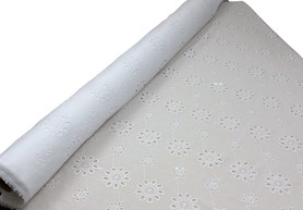 White Floral Broderie Anglaise Cotton