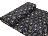 Beige Star on Navy Cotton Quilt Backer