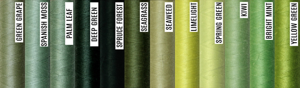 Threads - Light, Yellow & Dark Greens