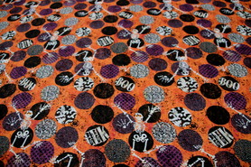 Skeleton Dance Halloween Printed Cotton