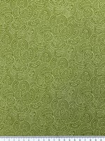 Green on Green Ponga Koru Design Kiwiana Cotton