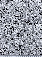 Black & White Moko Design Kiwiana Cotton
